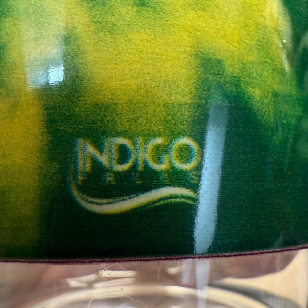 Oregon Ducks  U of O Green and Yellow Tie-Dye Glass with O Logo